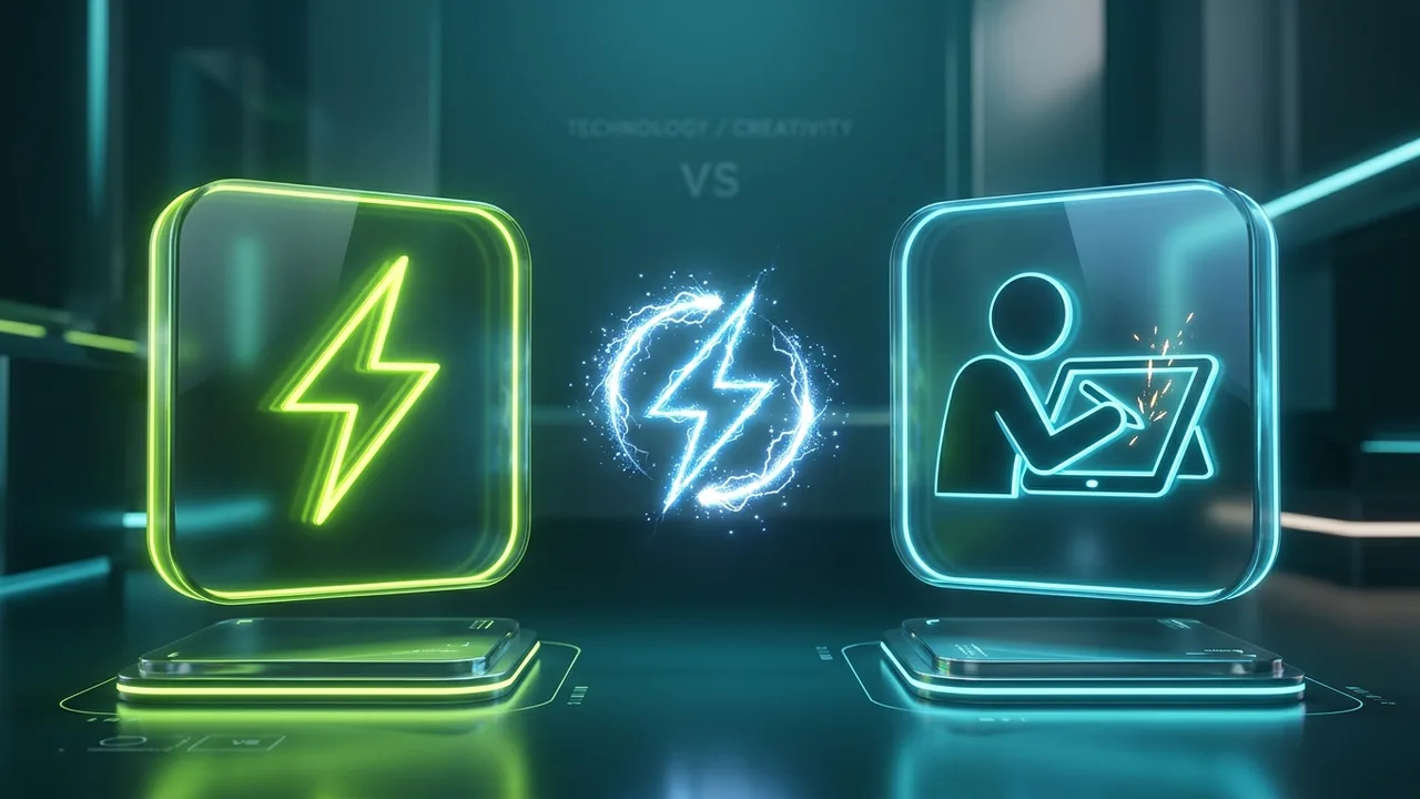 Hiring a YouTube Thumbnail Designer vs Using AI comparison