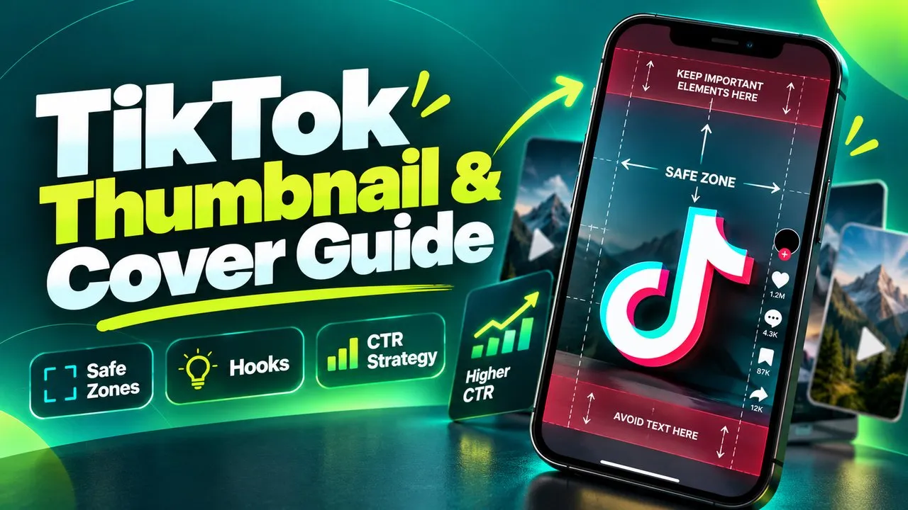TikTok thumbnail best practices, safe zones and mobile typography guide