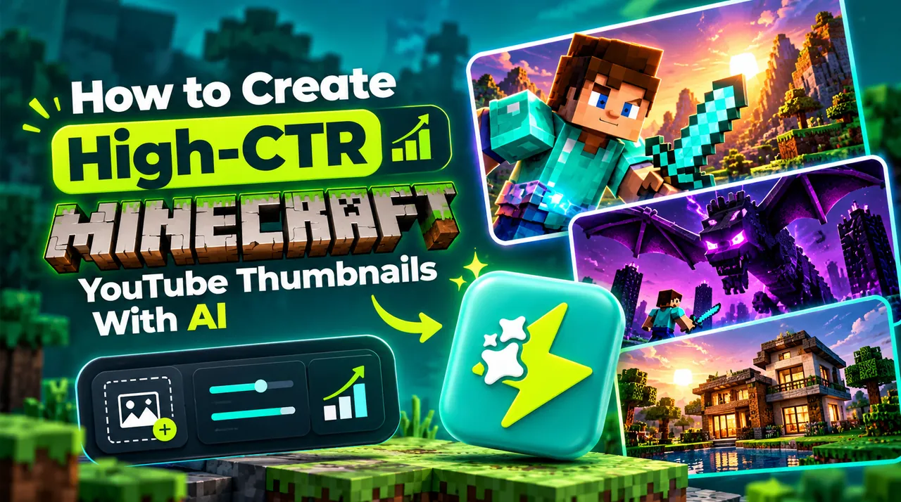 AI Minecraft YouTube Thumbnails: 3D High-CTR Art